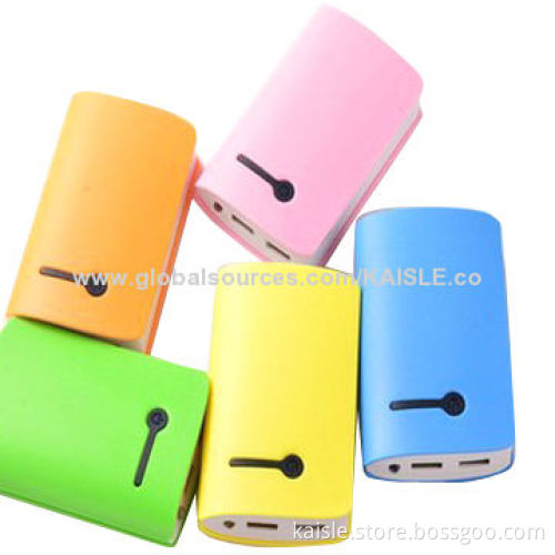 Power Banks with 5,400 to 7,800mAh Capacity, Dual-USB Port
